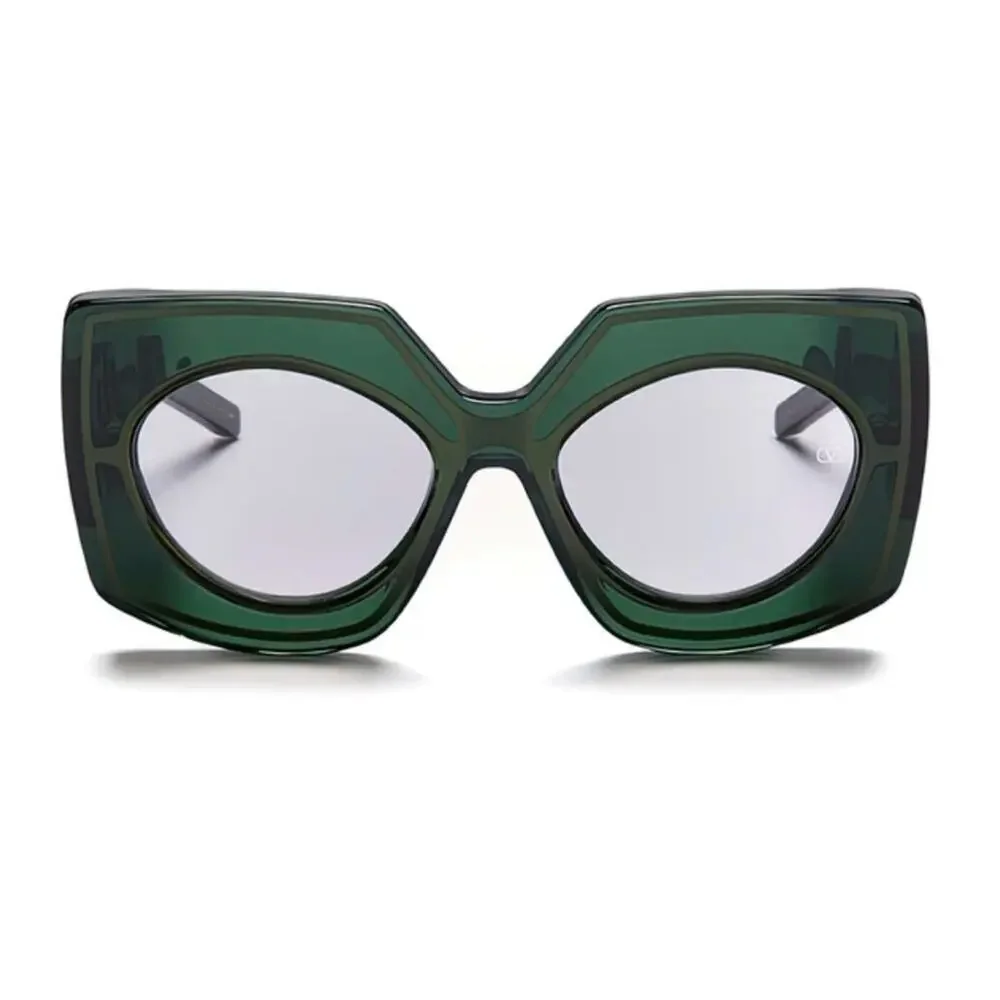 New! Valentino V SOUL VLS 127C, Dark Green Statement Glasses, Authentic